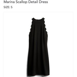 NWT• Fortune+Ivy Marina Scallop Detail Dress Black